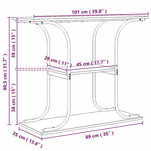 Konsolentisch Altholz, 101 cm