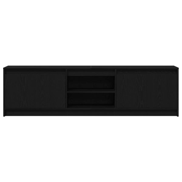TV-Einheiten Schwarz Holzwerkstoff 180 cm (2er Set)
