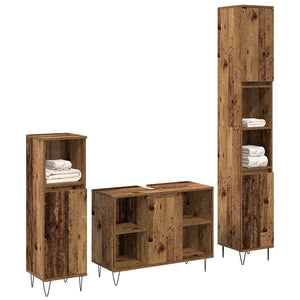 Badezimmermöbel Set mit Regal, 3-teilig