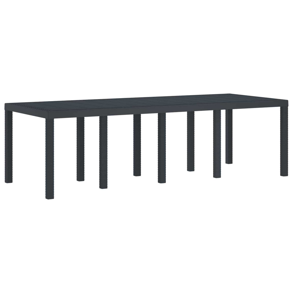 Anthrazit Gartentisch 250cm Poly-Rattan