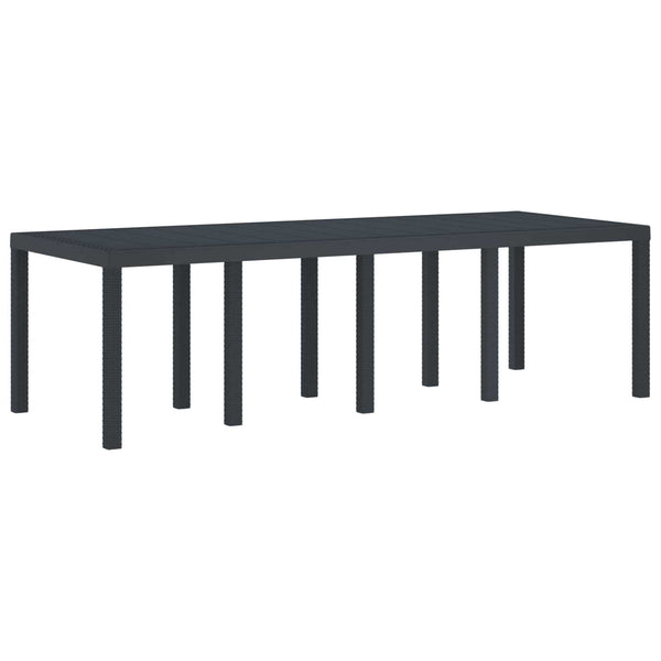 Anthrazit Gartentisch 250cm Poly-Rattan