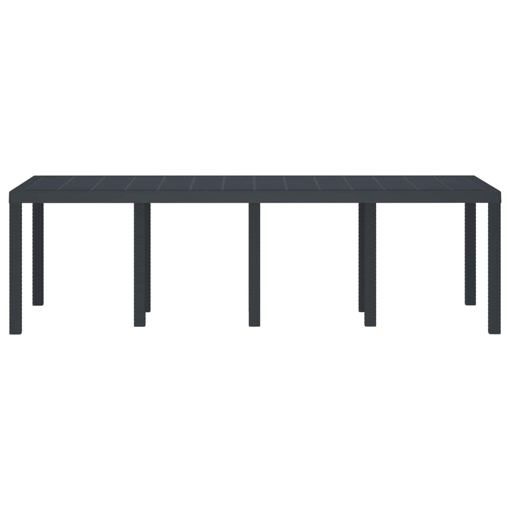 Anthrazit Gartentisch 250cm Poly-Rattan