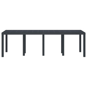 Anthrazit Gartentisch 250cm Poly-Rattan