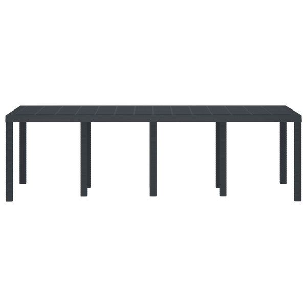Anthrazit Gartentisch 250cm Poly-Rattan