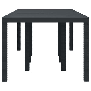 Anthrazit Gartentisch 250cm Poly-Rattan