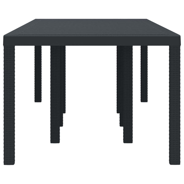 Anthrazit Gartentisch 250cm Poly-Rattan