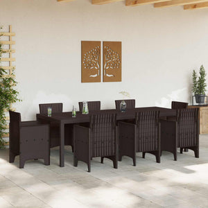 Braun Gartentisch Poly-Rattan 250cm