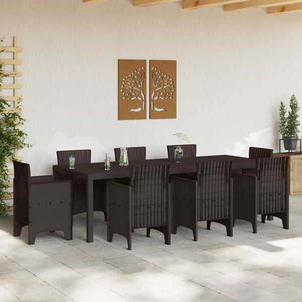 Braun Gartentisch Poly-Rattan 250cm