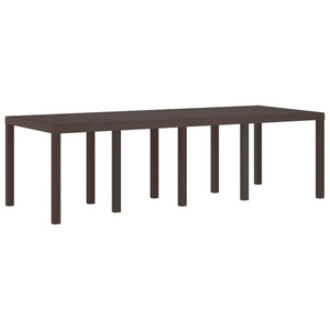 Braun Gartentisch Poly-Rattan 250cm