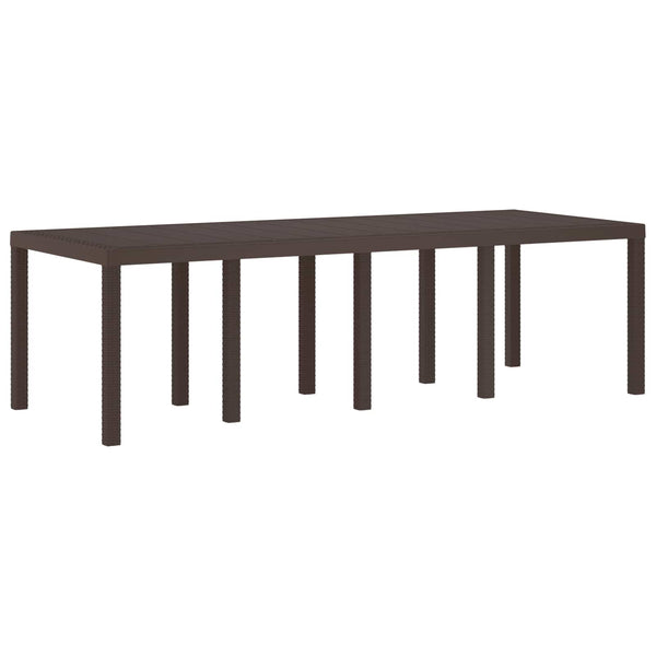 Braun Gartentisch Poly-Rattan 250cm