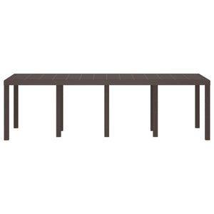 Braun Gartentisch Poly-Rattan 250cm