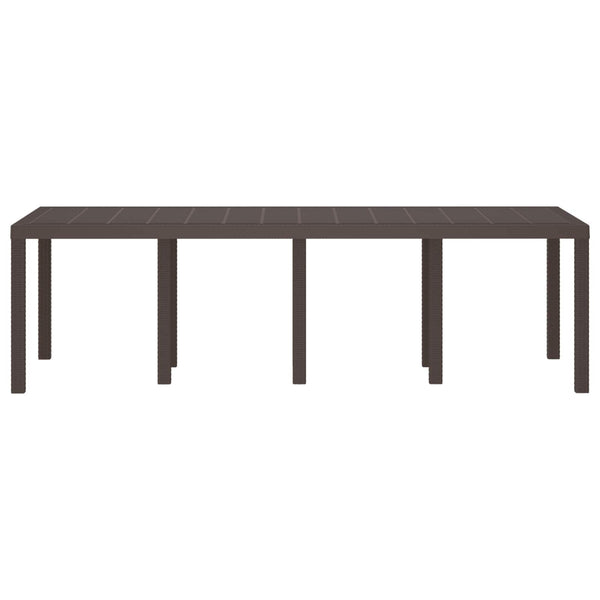 Braun Gartentisch Poly-Rattan 250cm