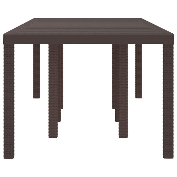 Braun Gartentisch Poly-Rattan 250cm