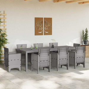 Gartentisch Hellgrau Poly-Rattan 250 cm