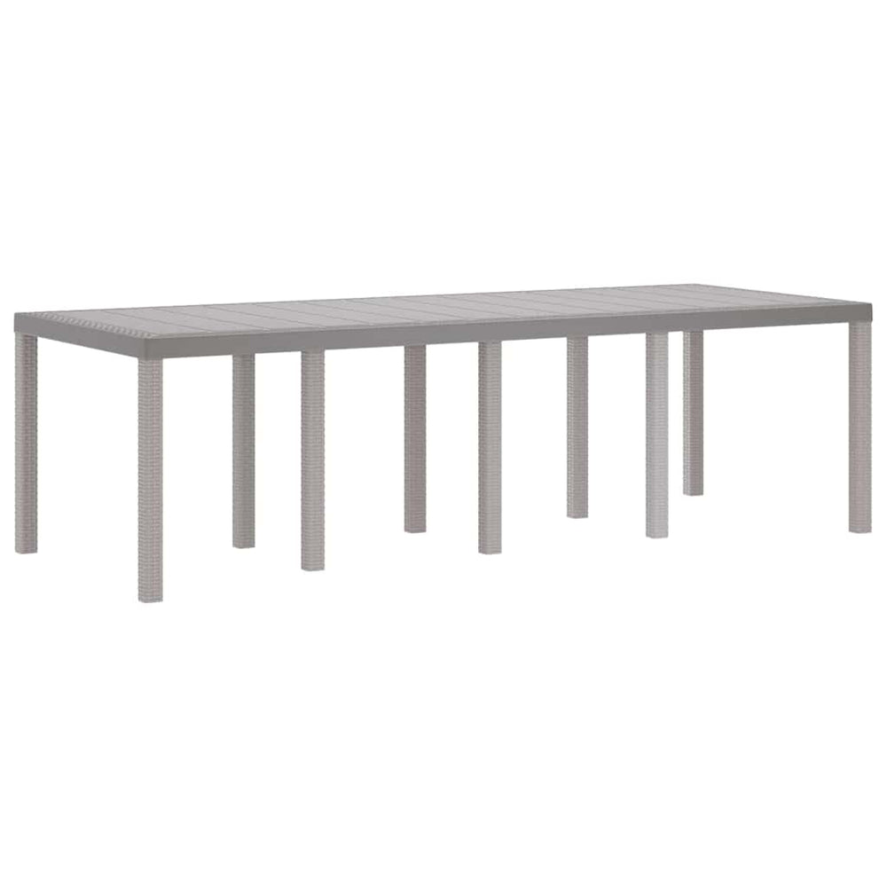 Gartentisch Hellgrau Poly-Rattan 250 cm