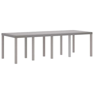 Gartentisch Hellgrau Poly-Rattan 250 cm