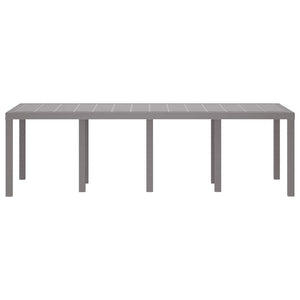 Gartentisch Hellgrau Poly-Rattan 250 cm