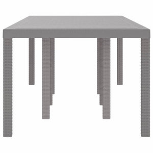 Gartentisch Hellgrau Poly-Rattan 250 cm
