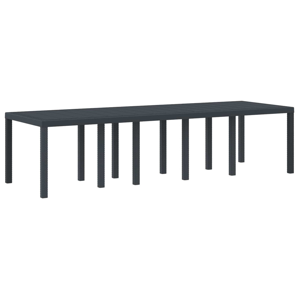 Gartentisch Anthrazit 300 cm Poly Rattan