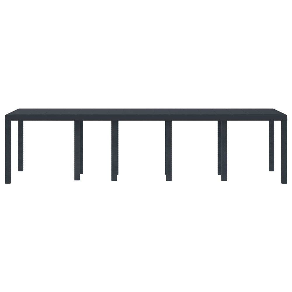 Gartentisch Anthrazit 300 cm Poly Rattan