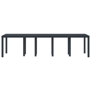 Gartentisch Anthrazit 300 cm Poly Rattan