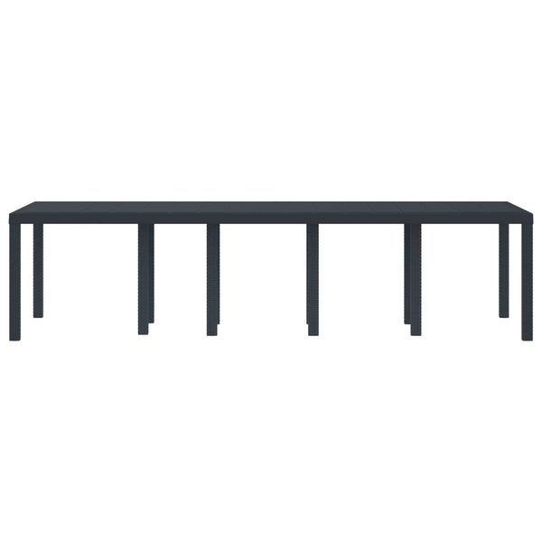 Gartentisch Anthrazit 300 cm Poly Rattan