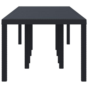Gartentisch Anthrazit 300 cm Poly Rattan