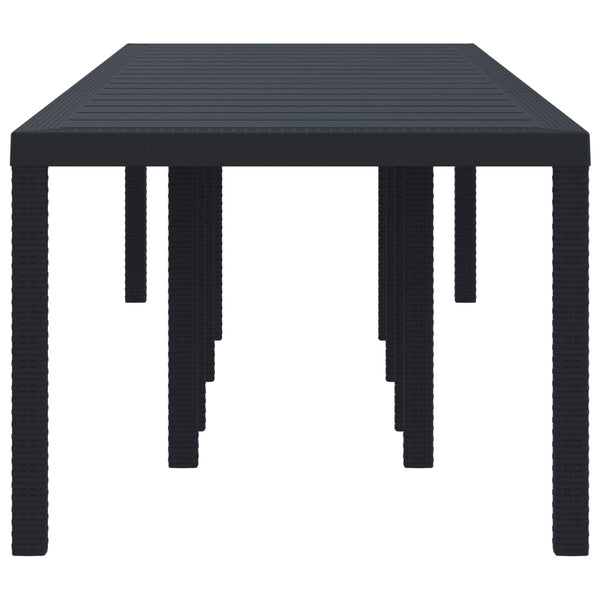 Gartentisch Anthrazit 300 cm Poly Rattan