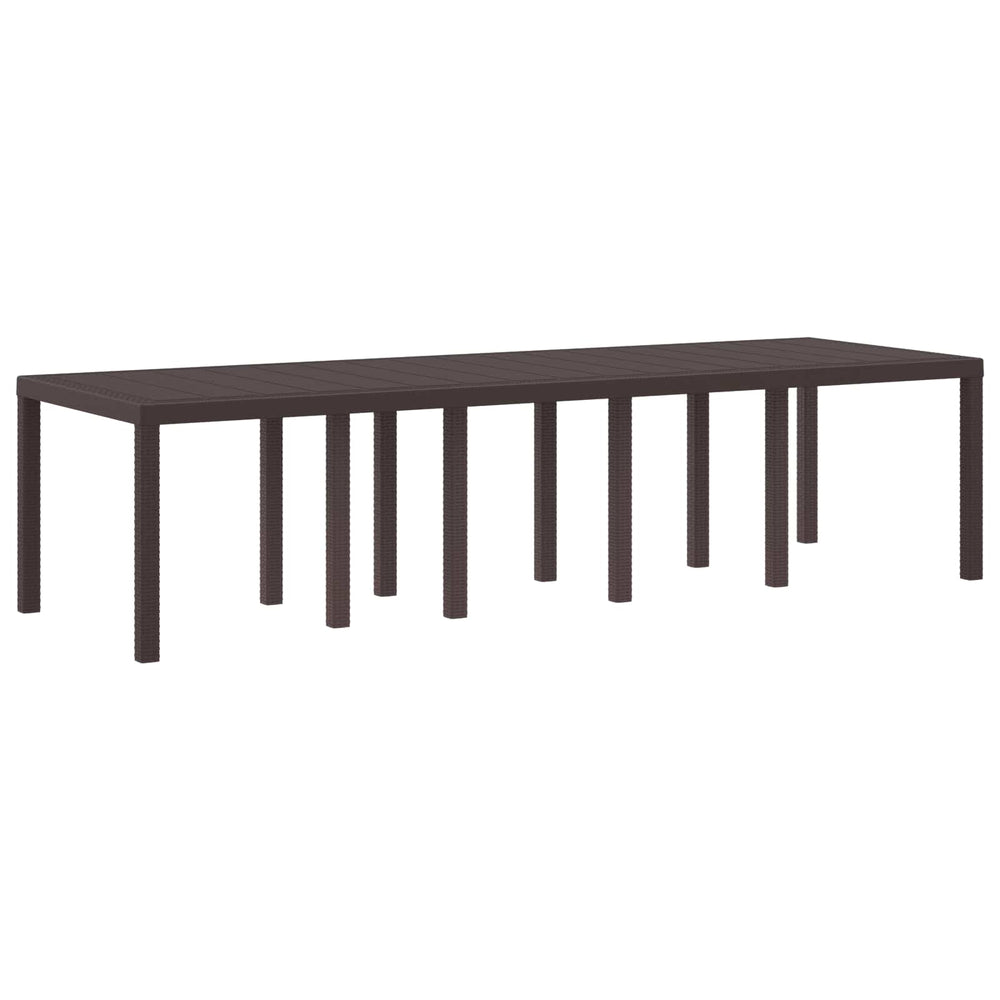 Gartentisch Braun Poly-Rattan 300 cm