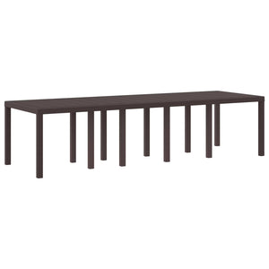 Gartentisch Braun Poly-Rattan 300 cm