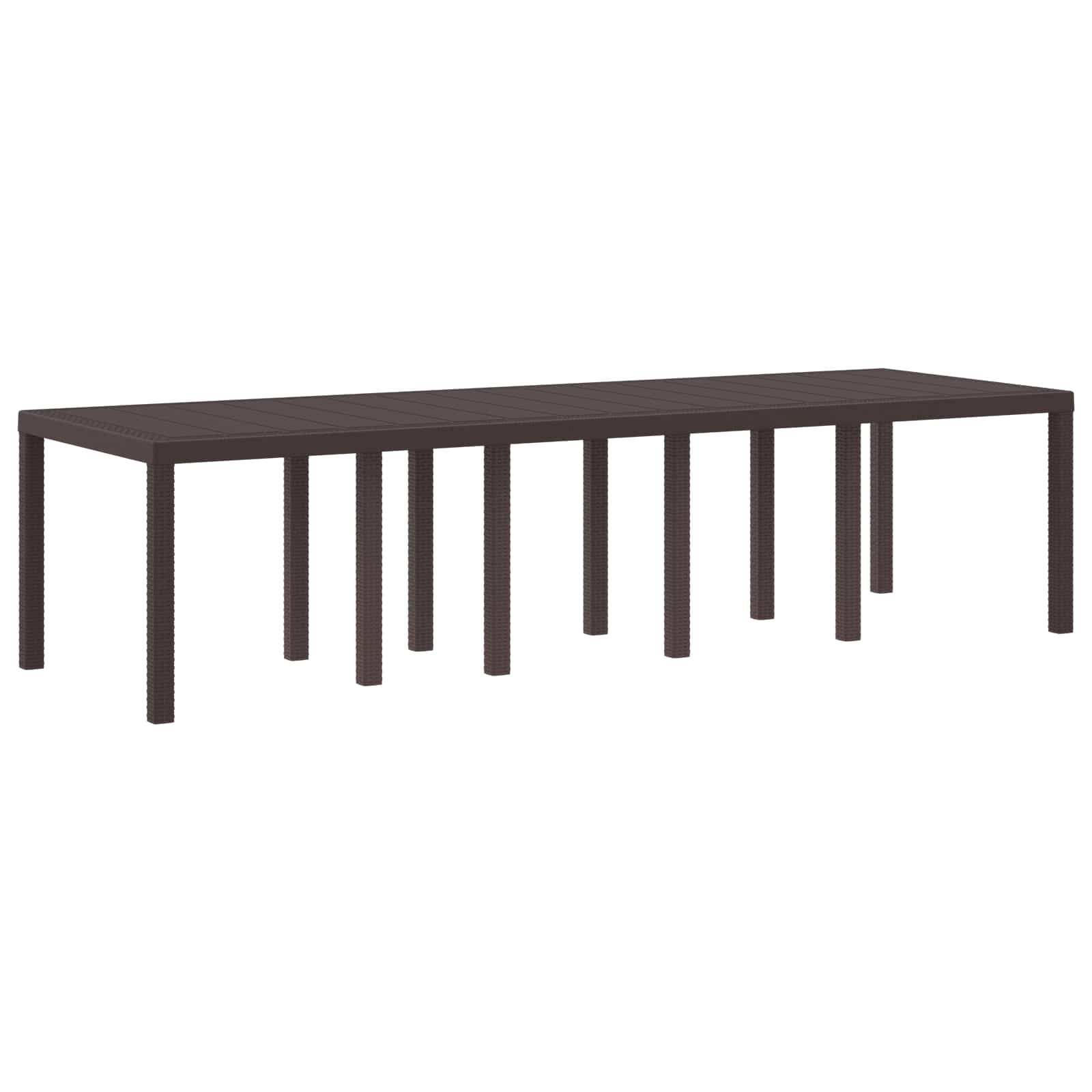 Gartentisch Braun Poly-Rattan 300 cm