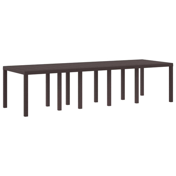 Gartentisch Braun Poly-Rattan 300 cm