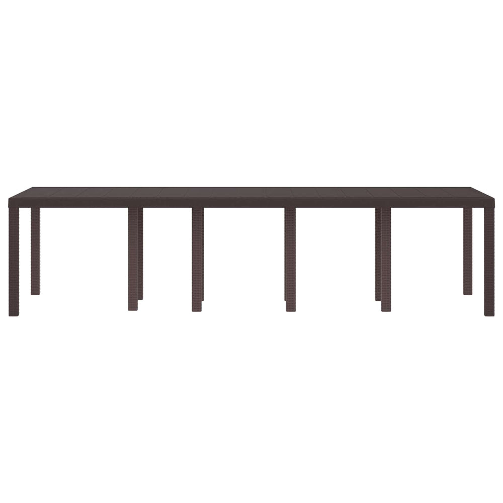 Gartentisch Braun Poly-Rattan 300 cm