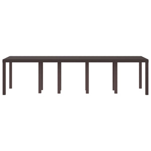 Gartentisch Braun Poly-Rattan 300 cm