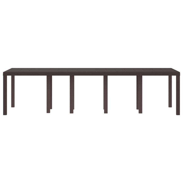 Gartentisch Braun Poly-Rattan 300 cm