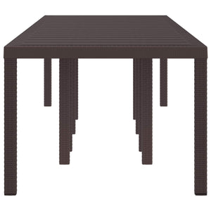 Gartentisch Braun Poly-Rattan 300 cm