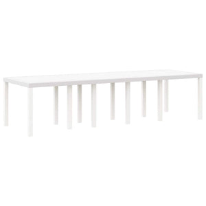 Gartentisch Weiß Poly-Rattan 300 cm