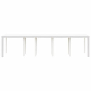 Gartentisch Weiß Poly-Rattan 300 cm