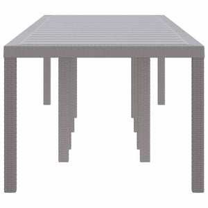Gartentisch Hellgrau Poly-Rattan 300 cm