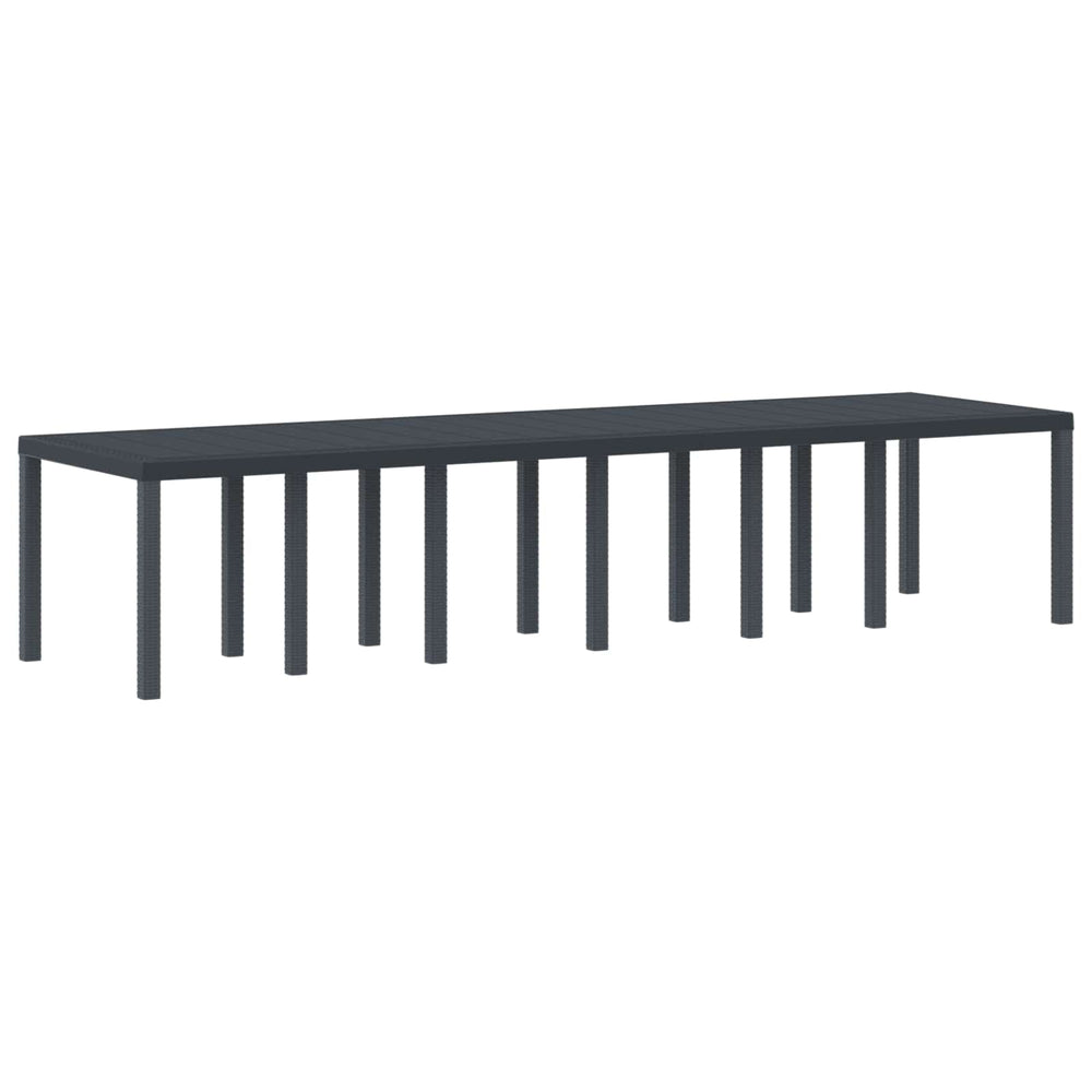 Anthrazit Gartentisch 350 cm Poly-Rattan