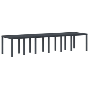 Anthrazit Gartentisch 350 cm Poly-Rattan