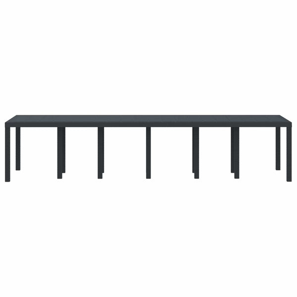 Anthrazit Gartentisch 350 cm Poly-Rattan