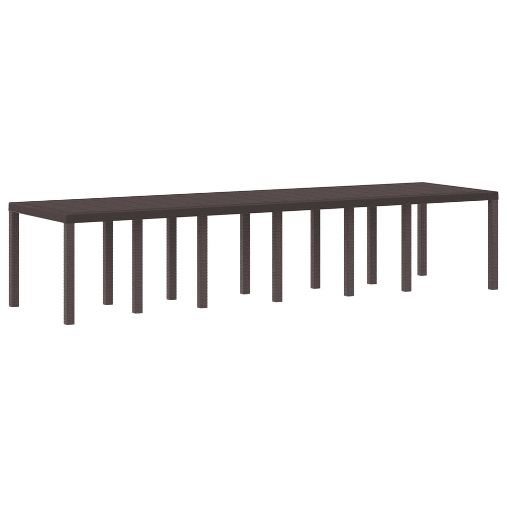 Gartentisch Braun Poly-Rattan 350 cm