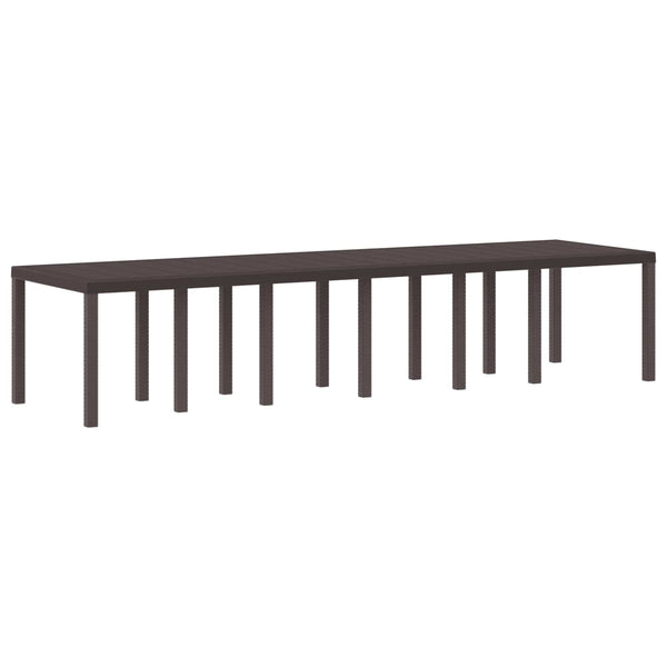 Gartentisch Braun Poly-Rattan 350 cm