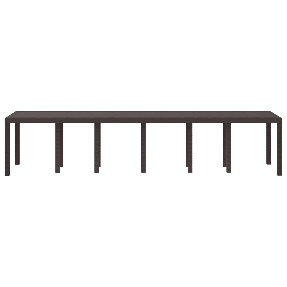 Gartentisch Braun Poly-Rattan 350 cm