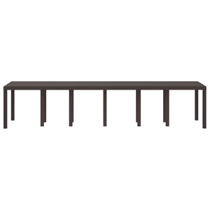 Gartentisch Braun Poly-Rattan 350 cm