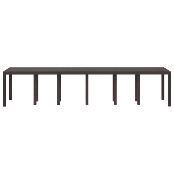 Gartentisch Braun Poly-Rattan 350 cm