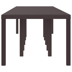 Gartentisch Braun Poly-Rattan 350 cm