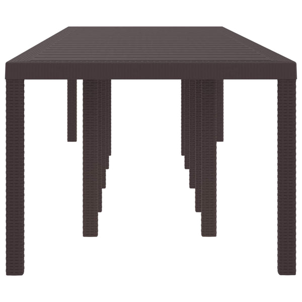 Gartentisch Braun Poly-Rattan 350 cm