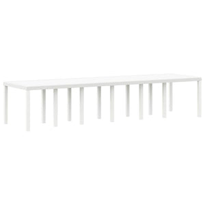 Gartentisch Weiß Poly-Rattan 350cm